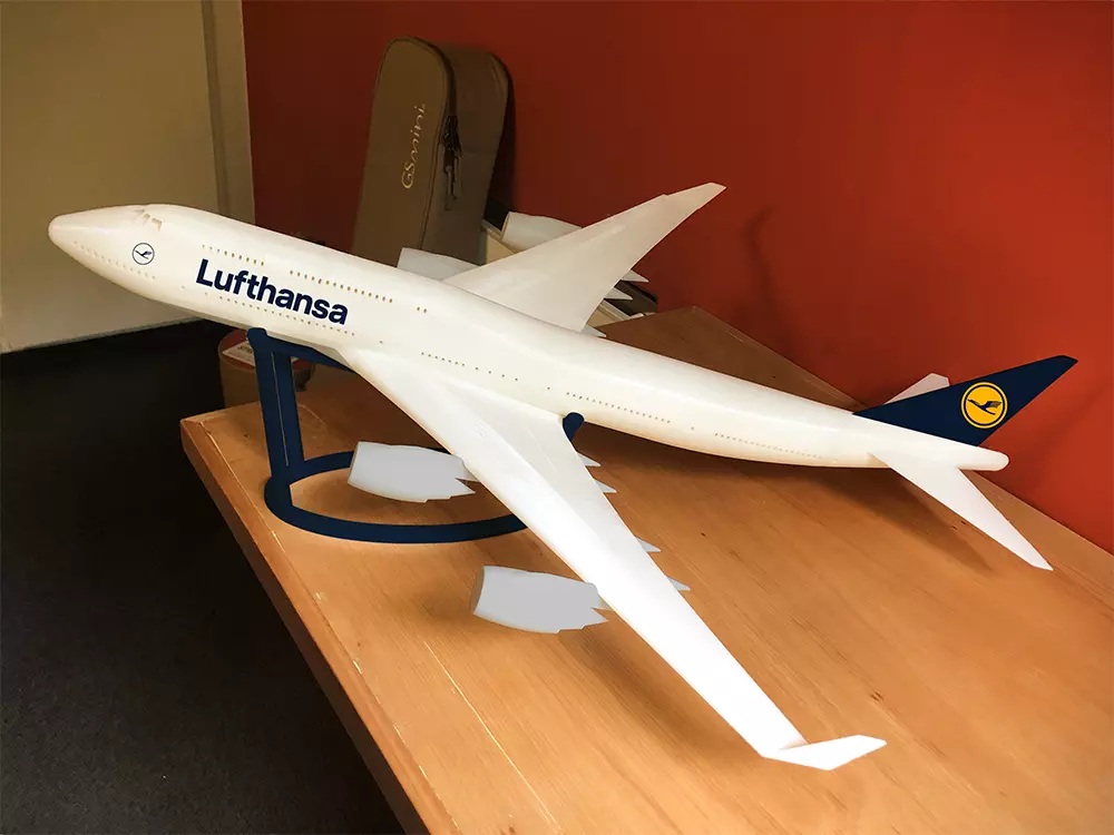 JUMBO lufthansa boeing 3D print model_0
