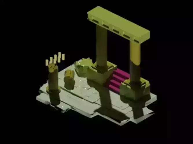 Ruins Diorama Small Size 3D print model
