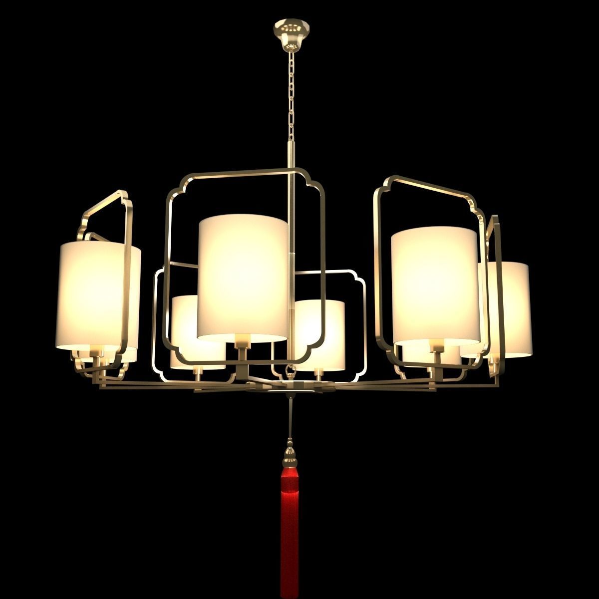 Chinese lantern 3D model_2