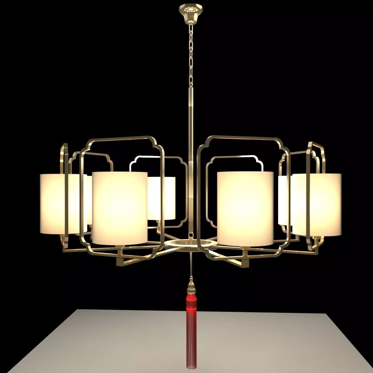 Chinese lantern 3D model_0