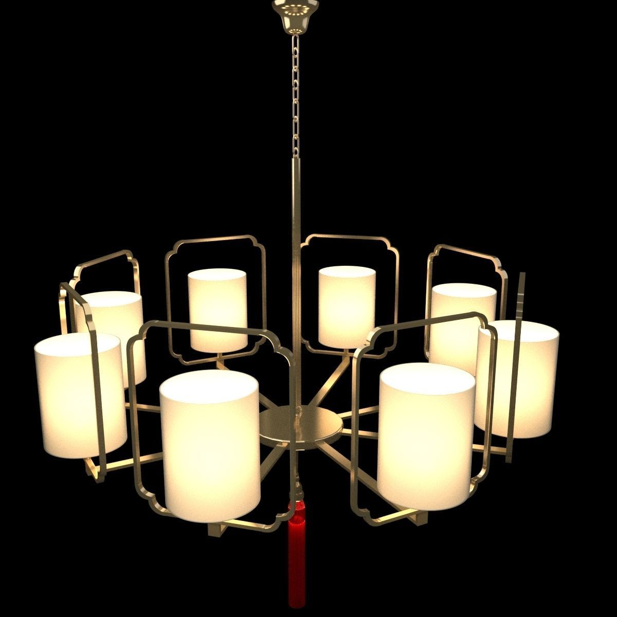 Chinese lantern 3D model_4