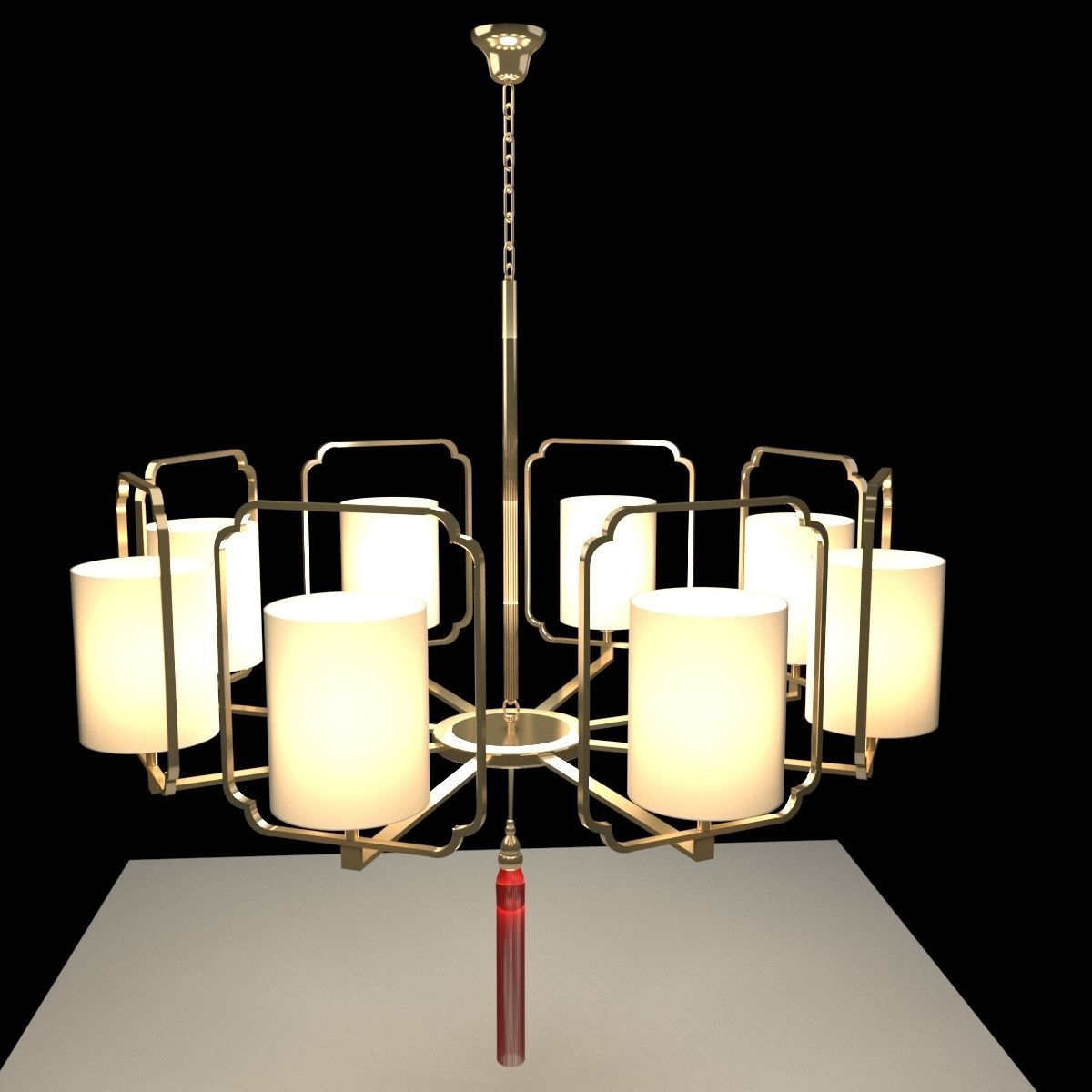 Chinese lantern 3D model_1