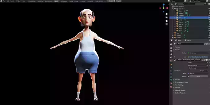 Stylized Character Man - Blender Cycles And Eevee - Anton 3D model
