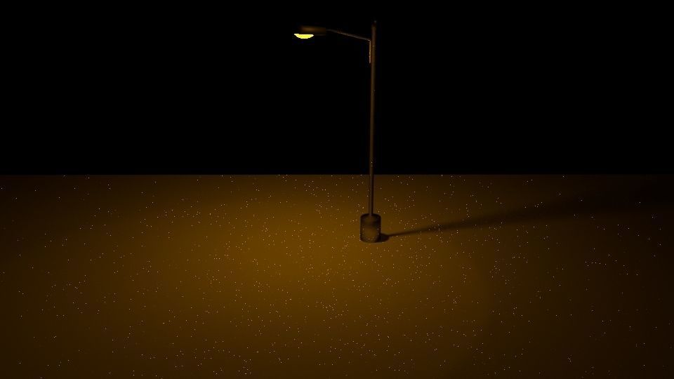 Roadlight 3d Model with light 3D model_1