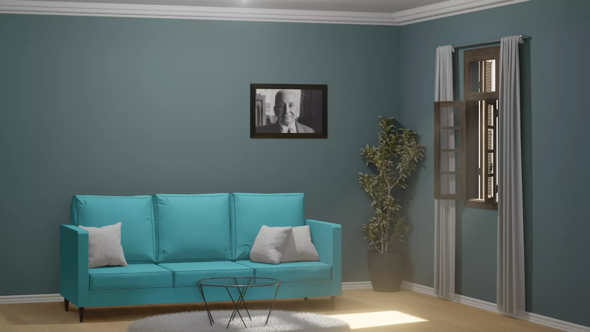 Classic Living Room 3D model_0