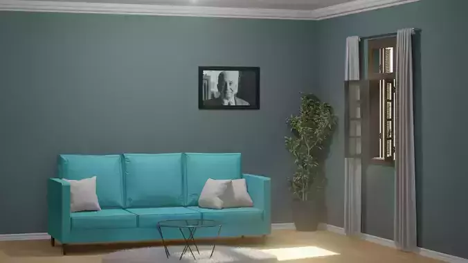 Classic Living Room 3D model Classic Living Room 3D model