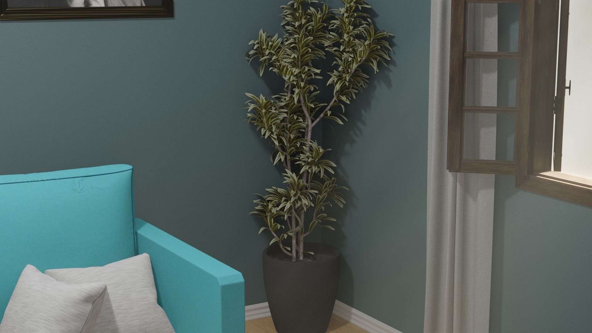 Classic Living Room 3D model_3