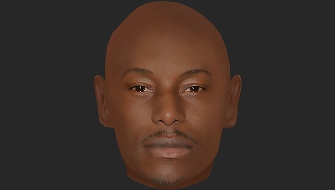 Tyrese Gibson Head - Lowpoly head for game Low-poly 3D model