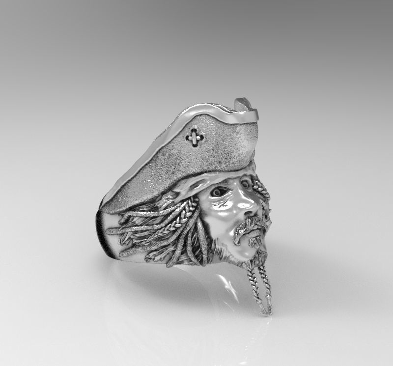JACK SPARROW RING  3D print model_1