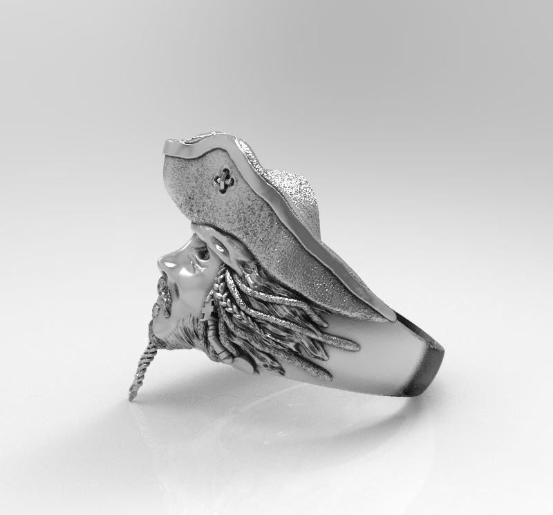 JACK SPARROW RING  3D print model_4