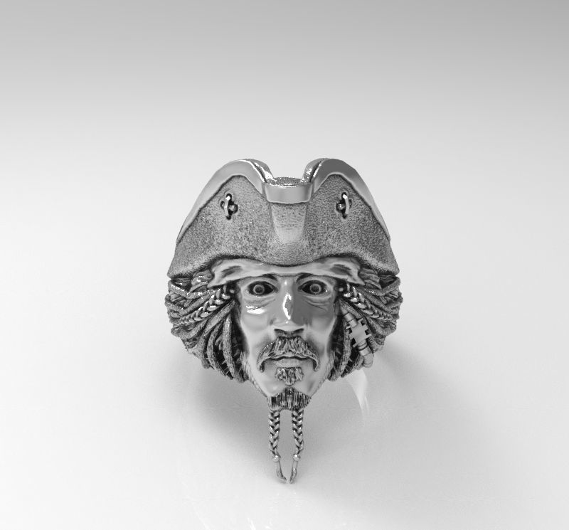 JACK SPARROW RING  3D print model_2