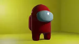 Among us red 3D model