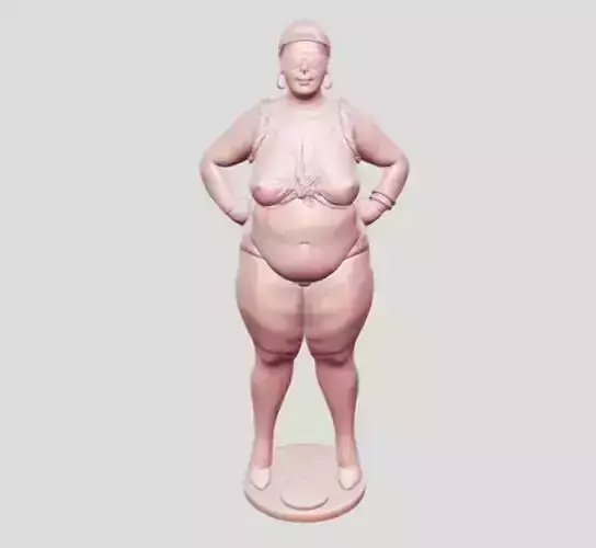 woman fat 3D print model