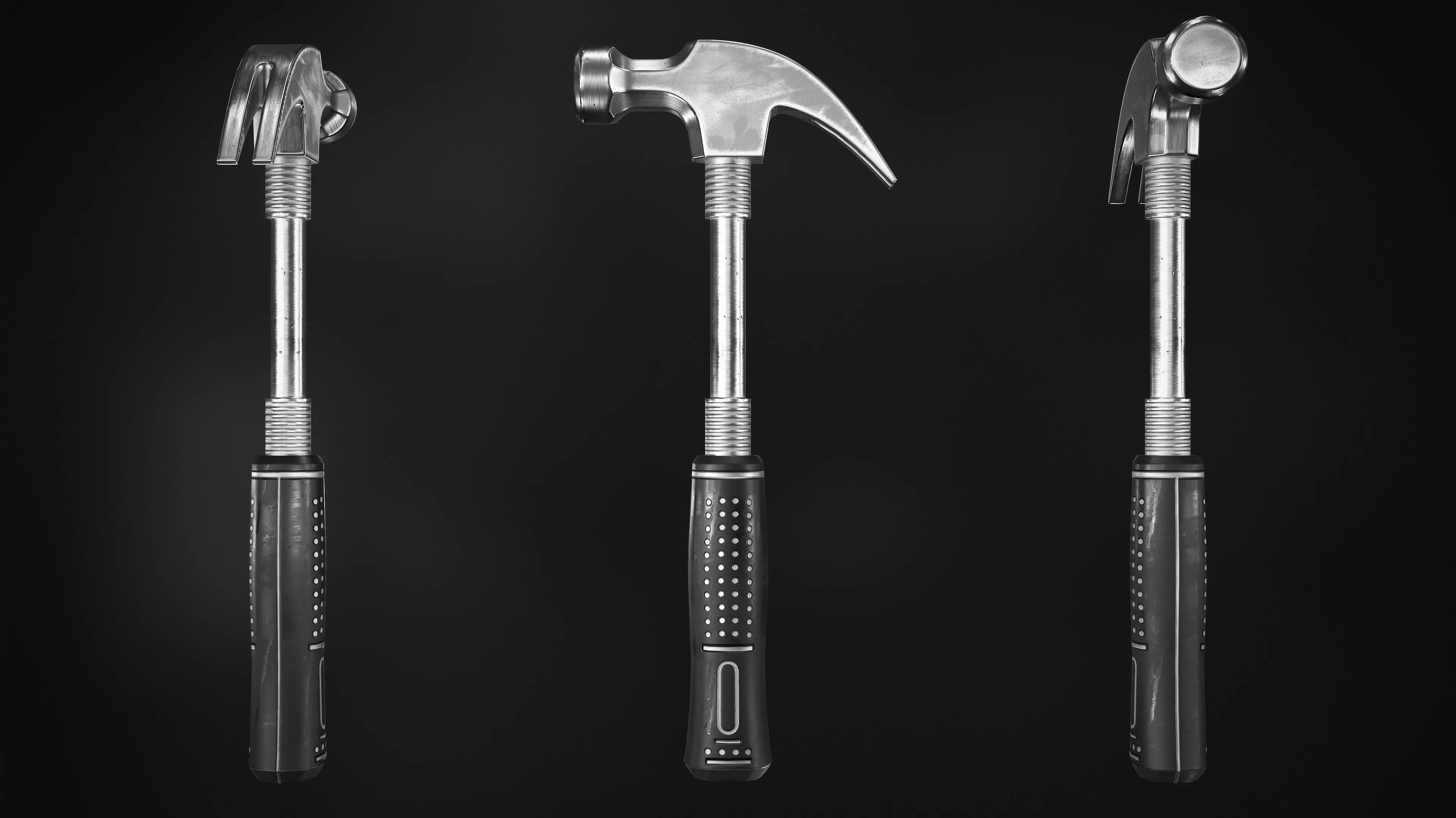 Hammer - Game-ready Low-poly 3D model_0