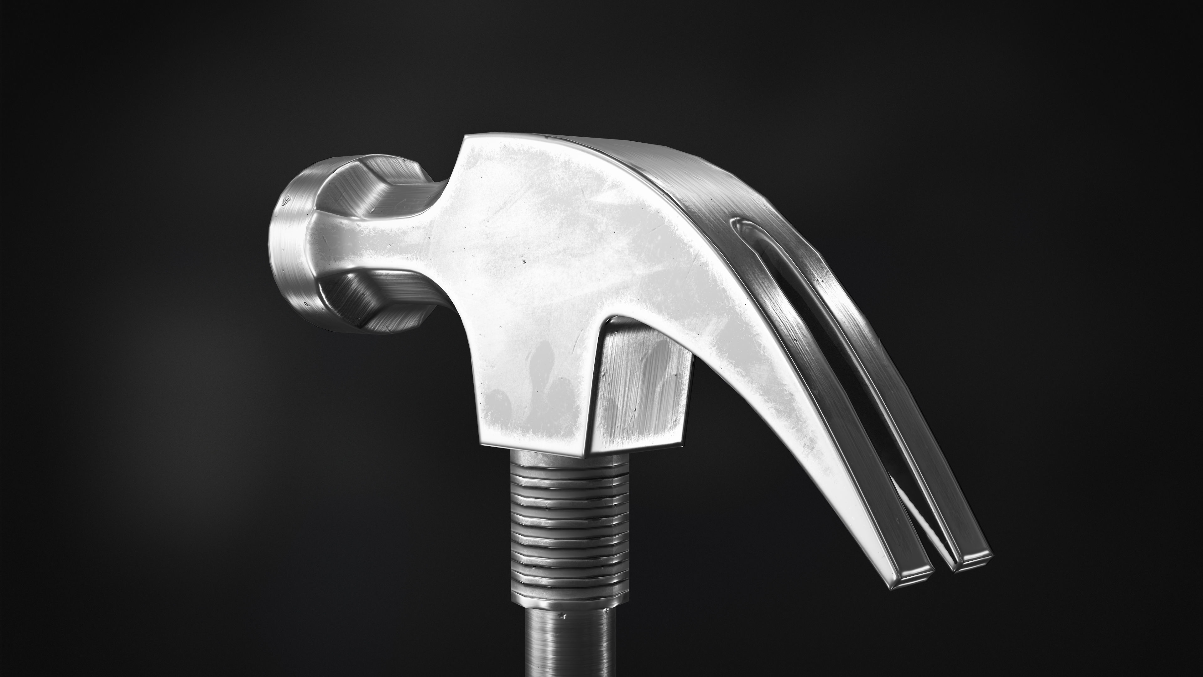 Hammer - Game-ready Low-poly 3D model_3