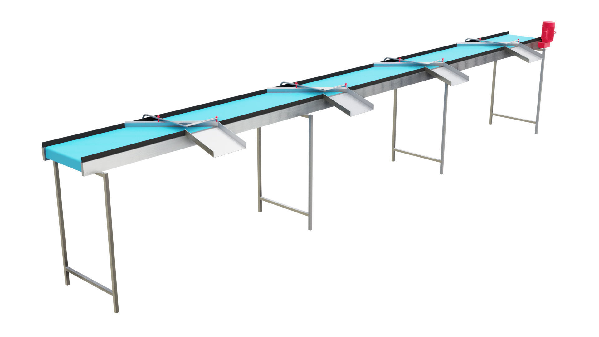 Volume Sorting Conveyor Low-poly 3D model_5