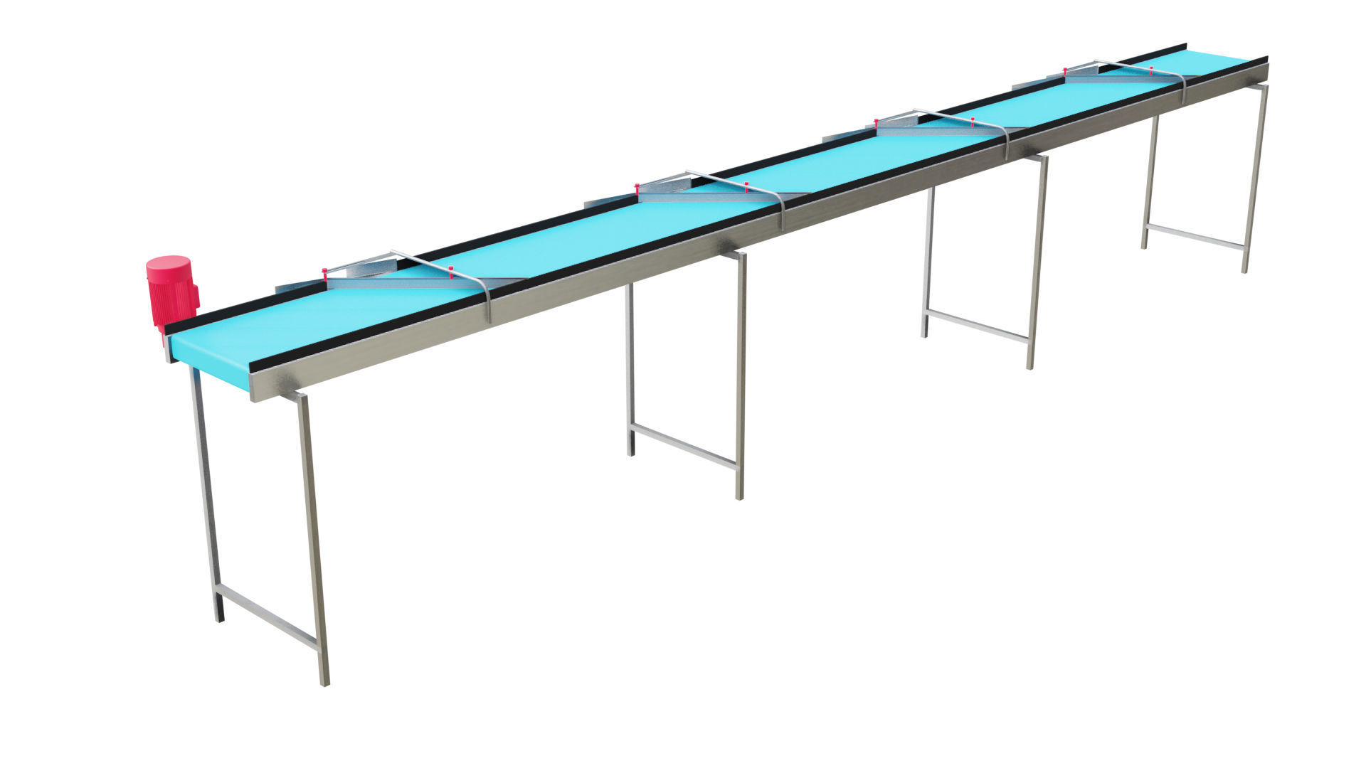 Volume Sorting Conveyor Low-poly 3D model_6