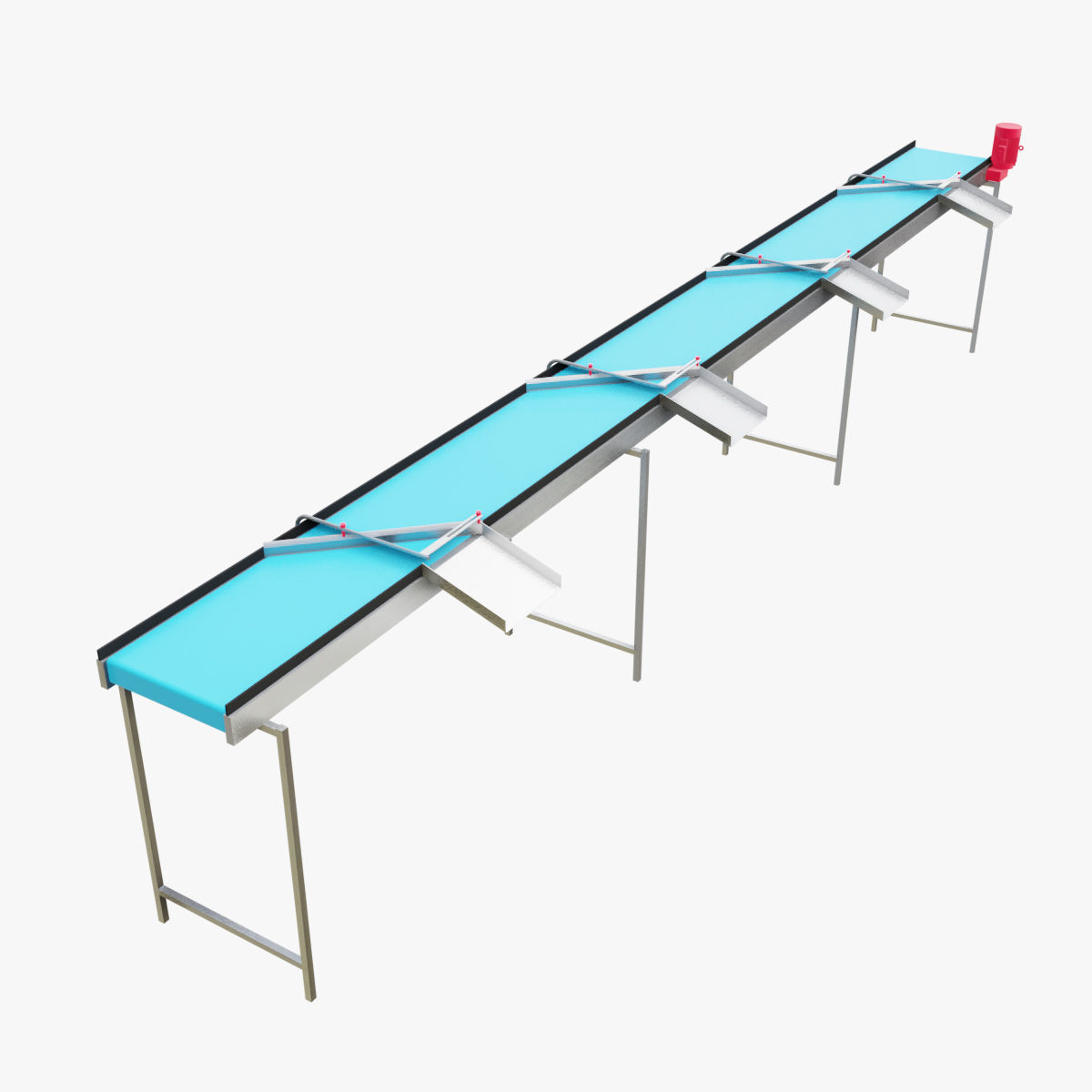Volume Sorting Conveyor Low-poly 3D model_4