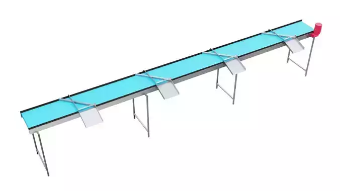 Volume Sorting Conveyor Low-poly 3D model