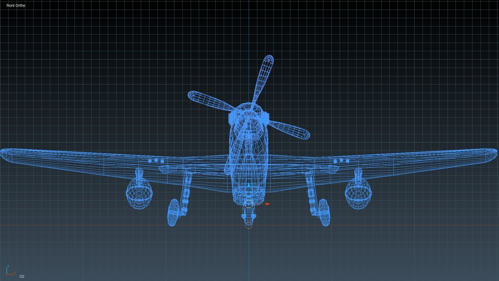 P-51 Mustang Hand-Painted Low-poly 3D model_8