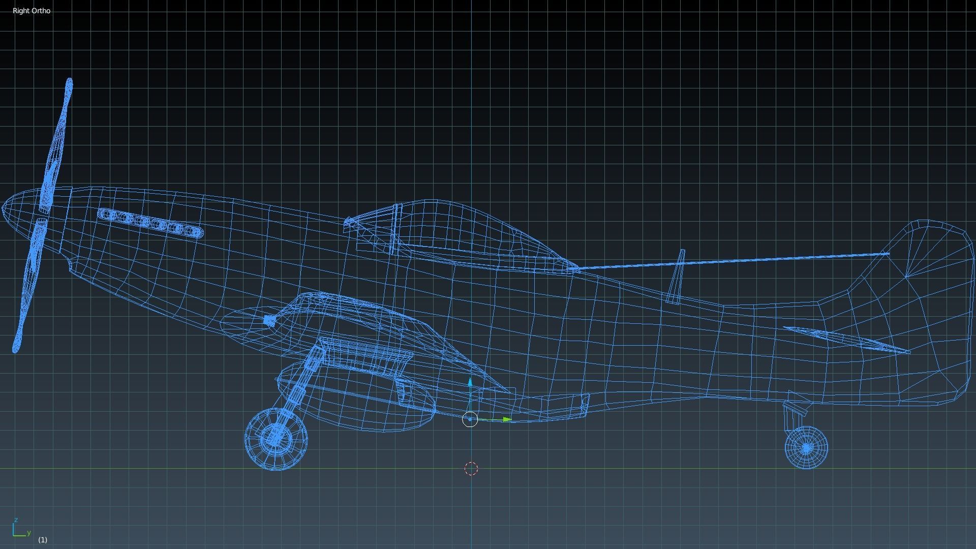 P-51 Mustang Hand-Painted Low-poly 3D model_9