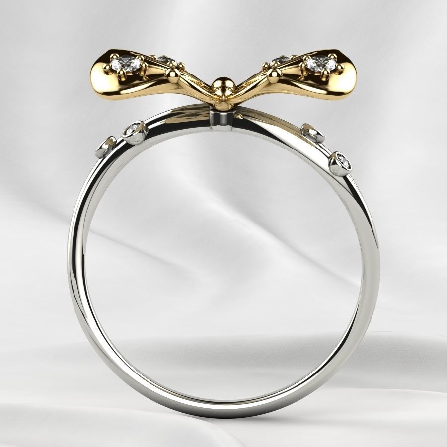 Butterfly Gold Ring 3D print model_27
