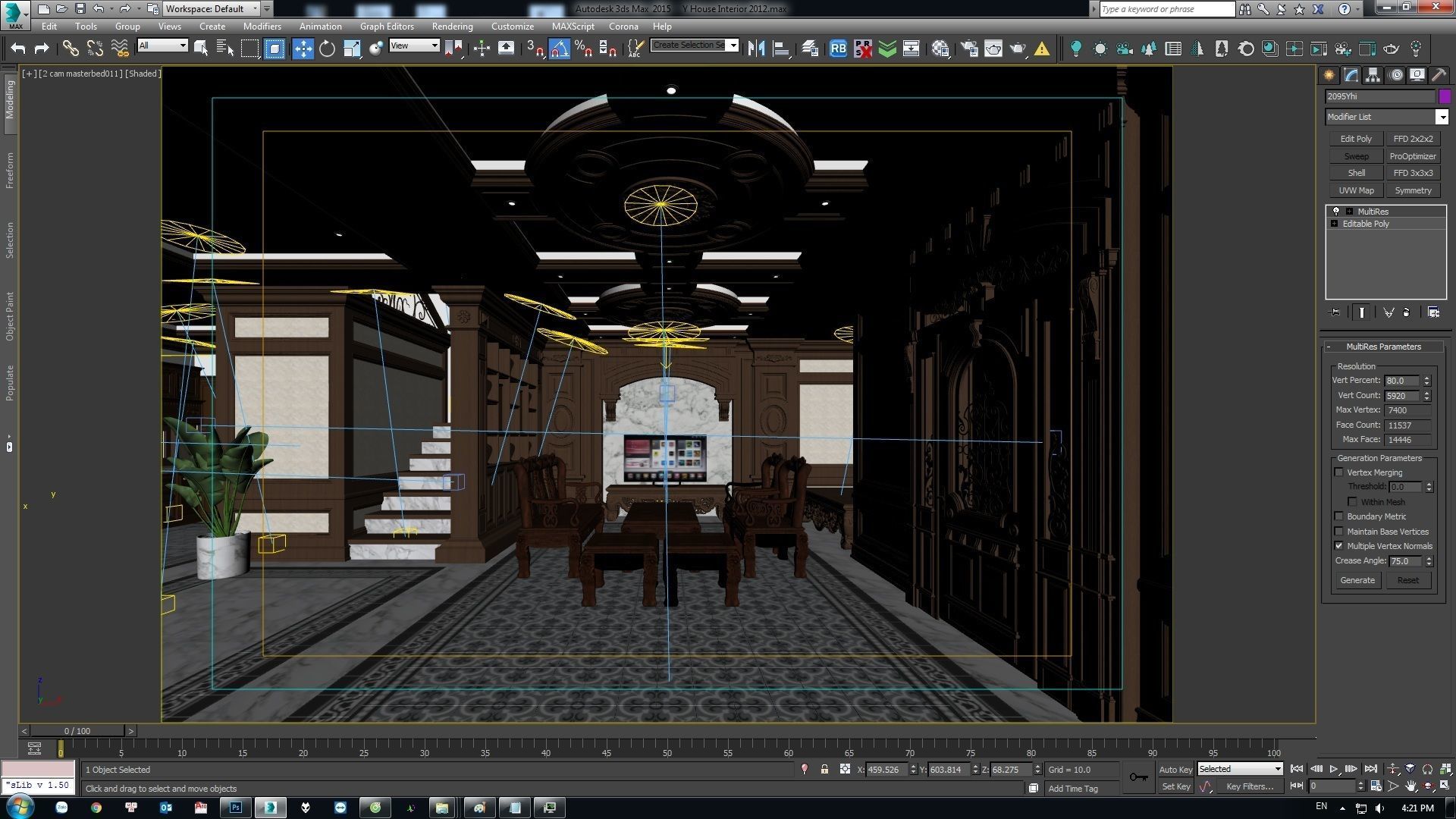Classic House Interior 01 3D model_4