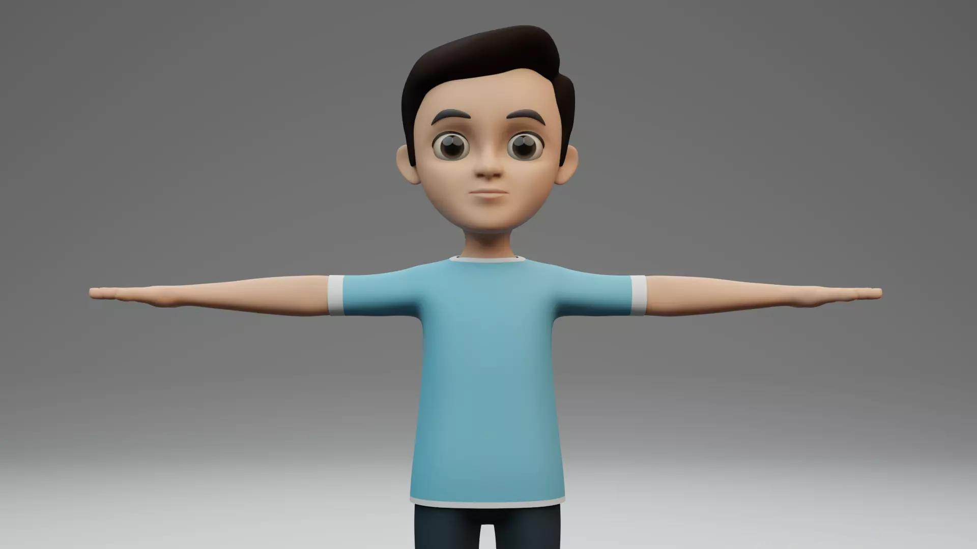 Boy Character Rigged 3D model 3D model_0