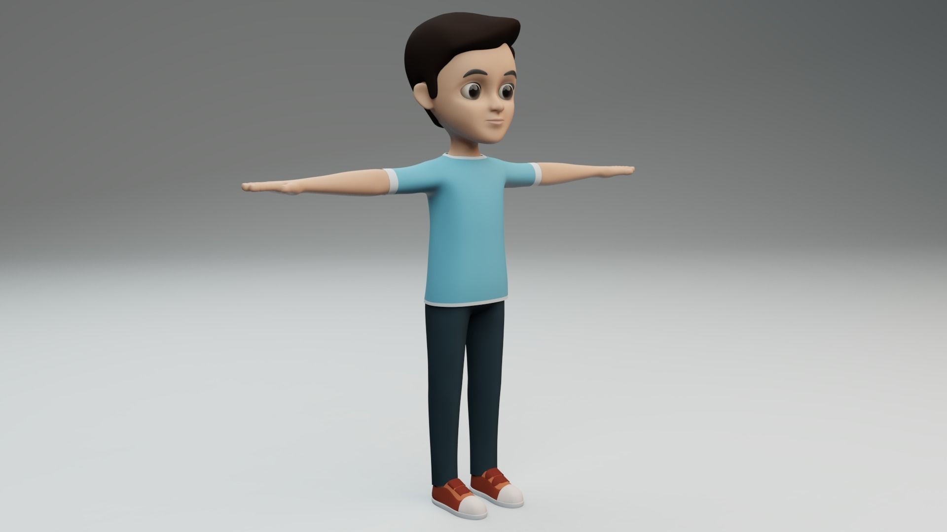 Boy Character Rigged 3D model 3D model_1