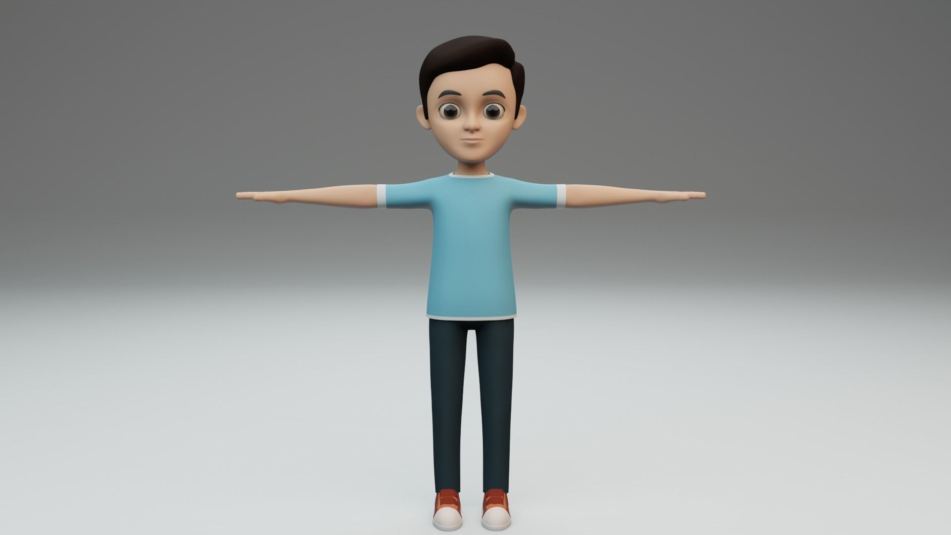 Boy Character Rigged 3D model 3D model_2
