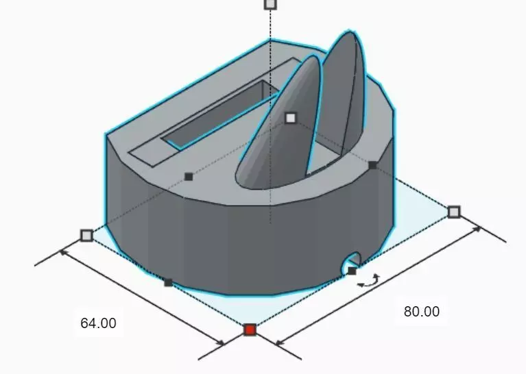 Mobile stand for desk with provision to charge  3D print model_0