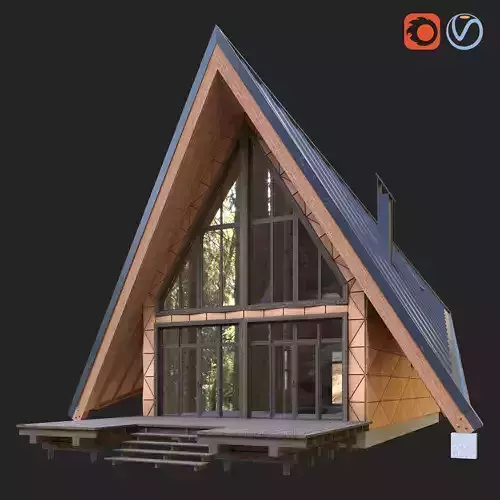 Modern house in the woods