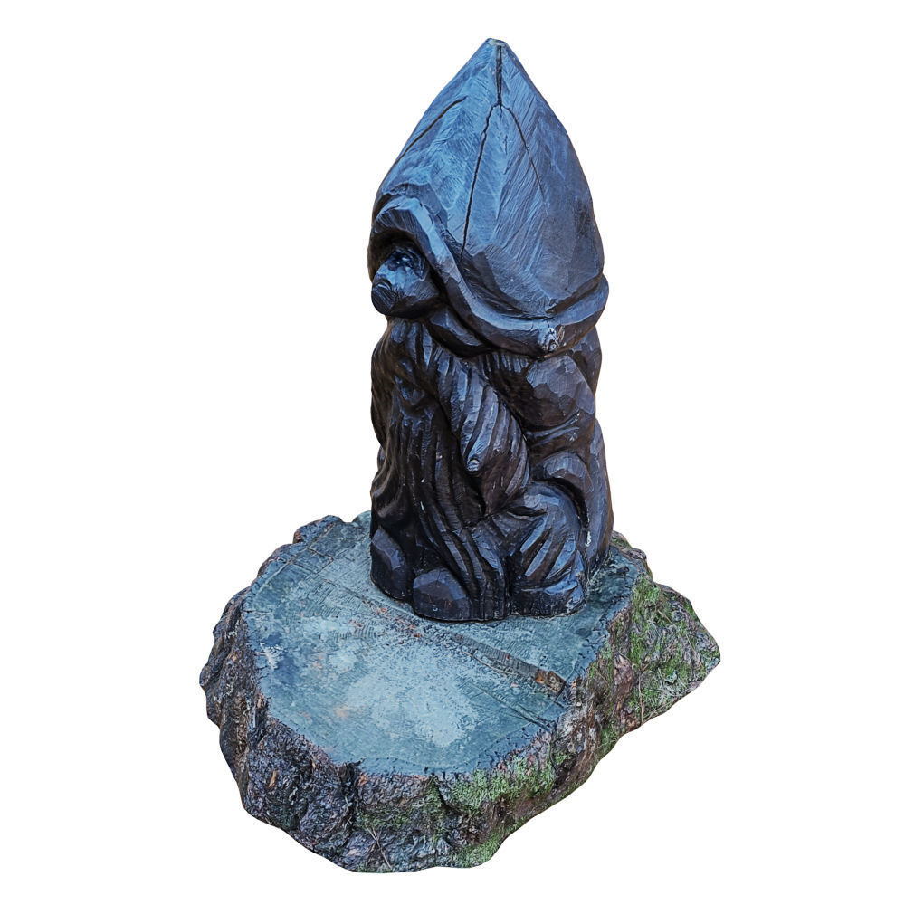 Wood Gnome Figurine 3D model_1