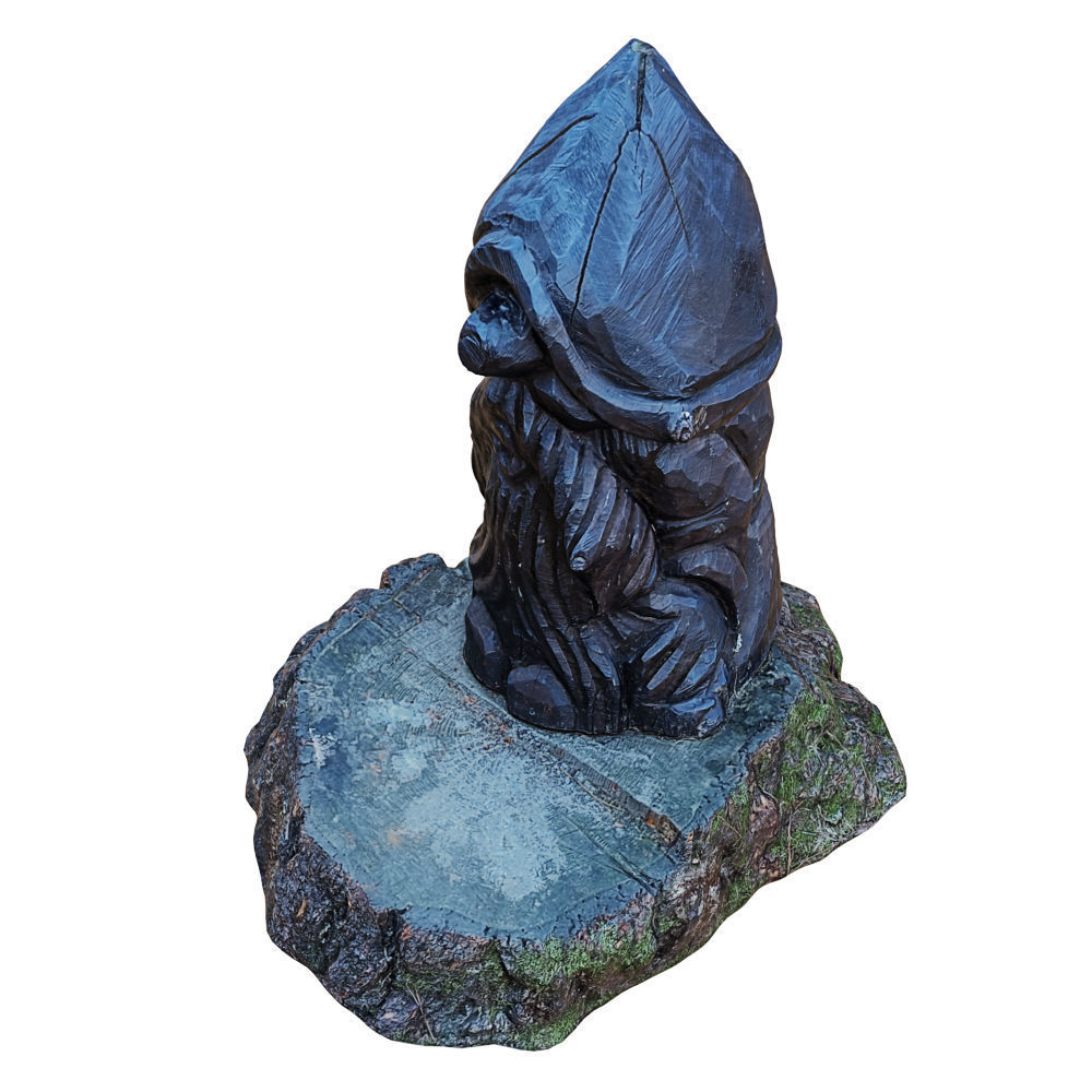Wood Gnome Figurine 3D model_4