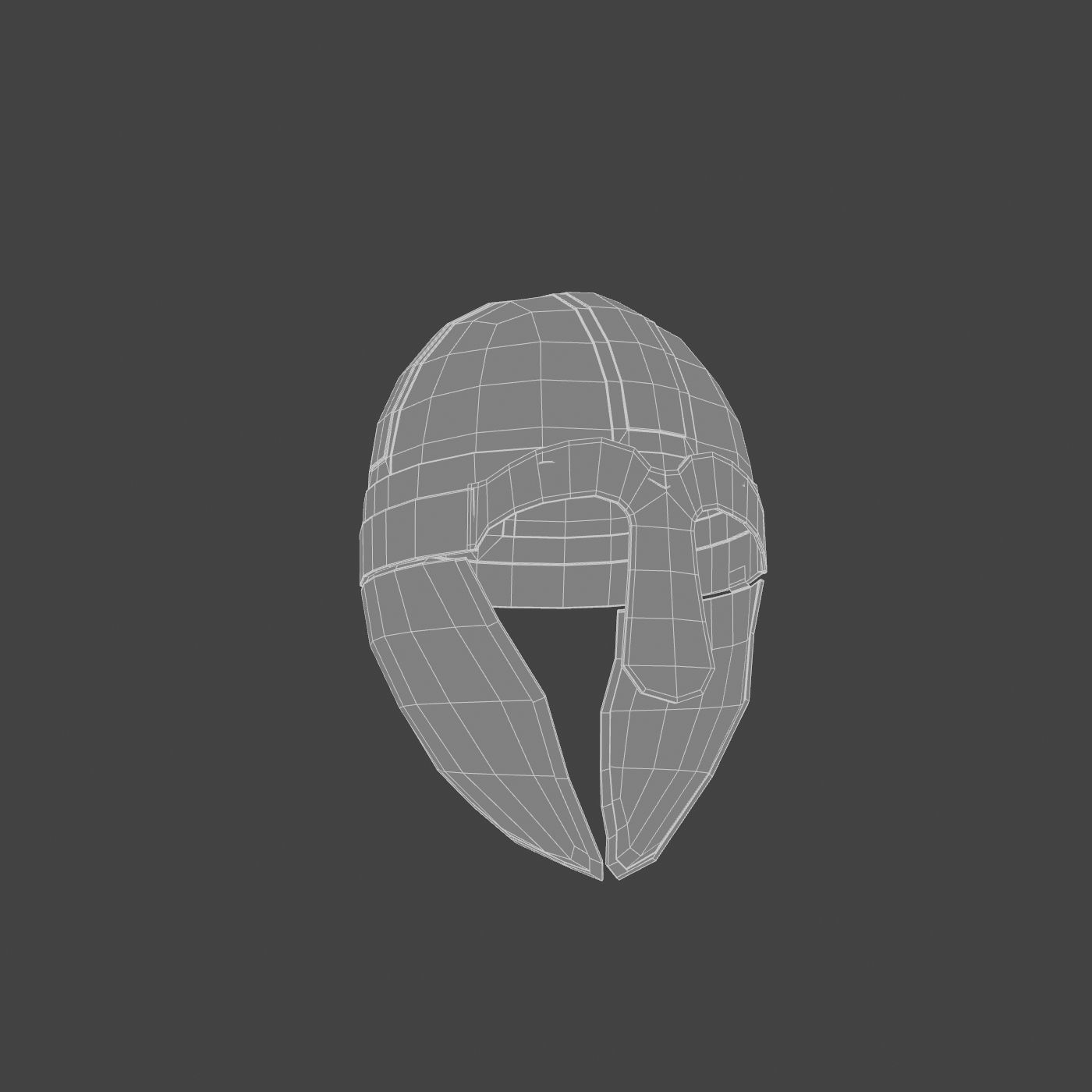 Viking helmet Low-poly 3D model_26