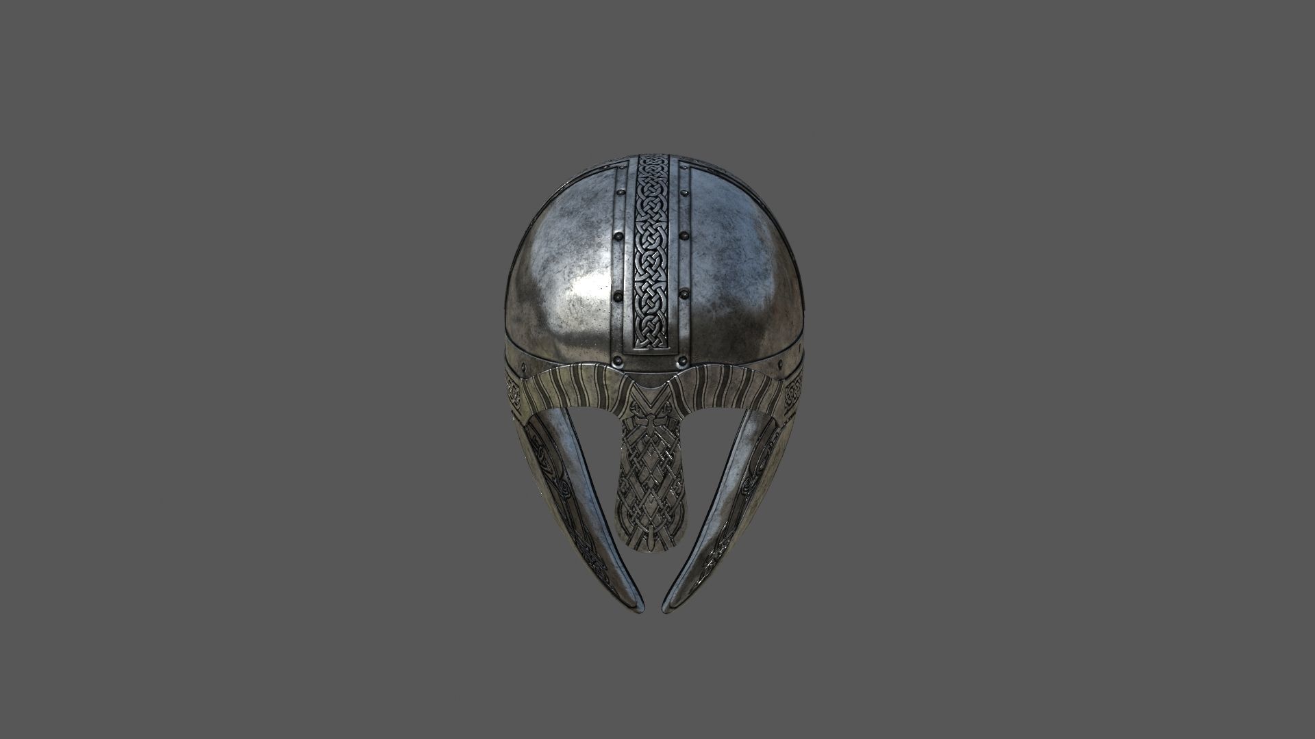 Viking helmet Low-poly 3D model_17