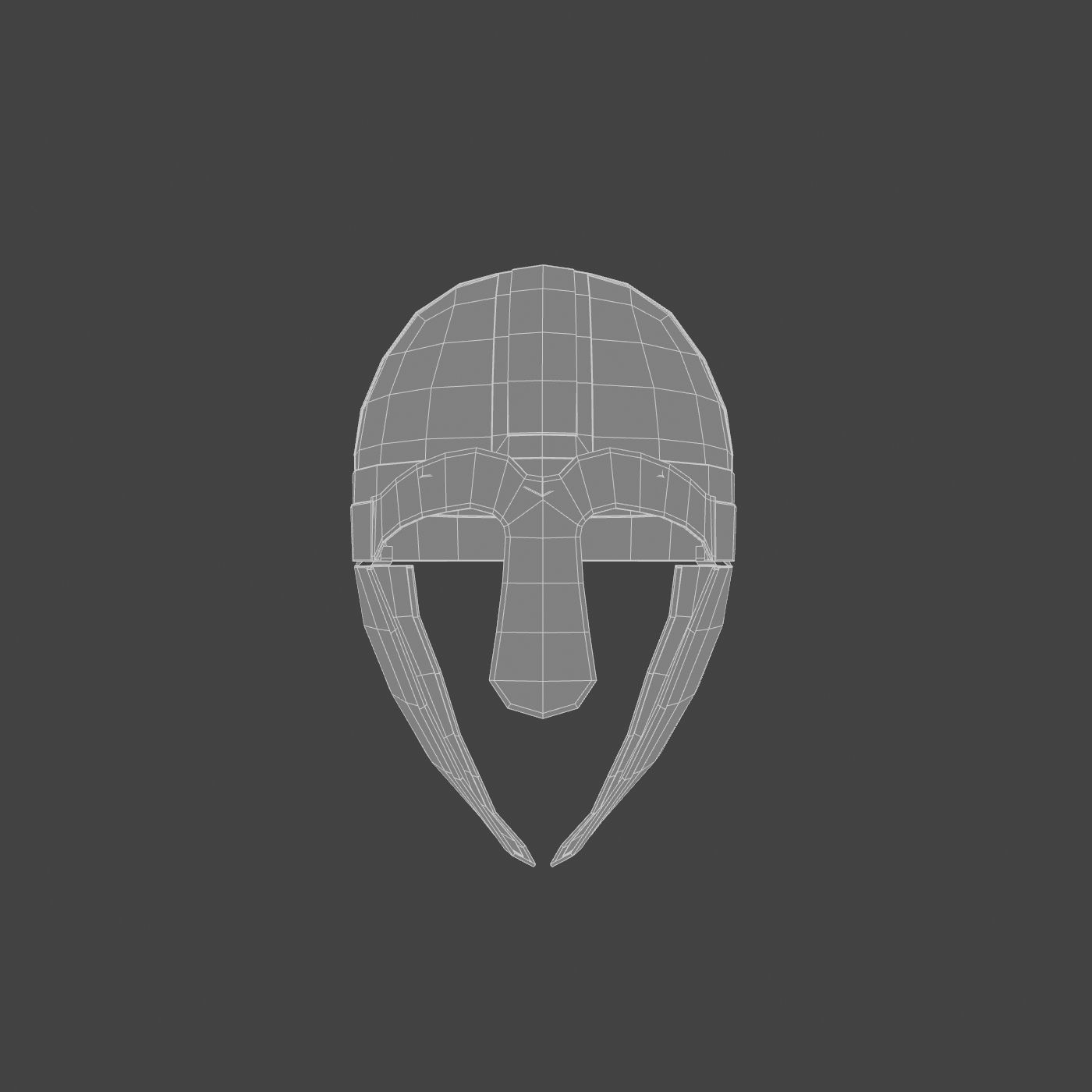 Viking helmet Low-poly 3D model_18