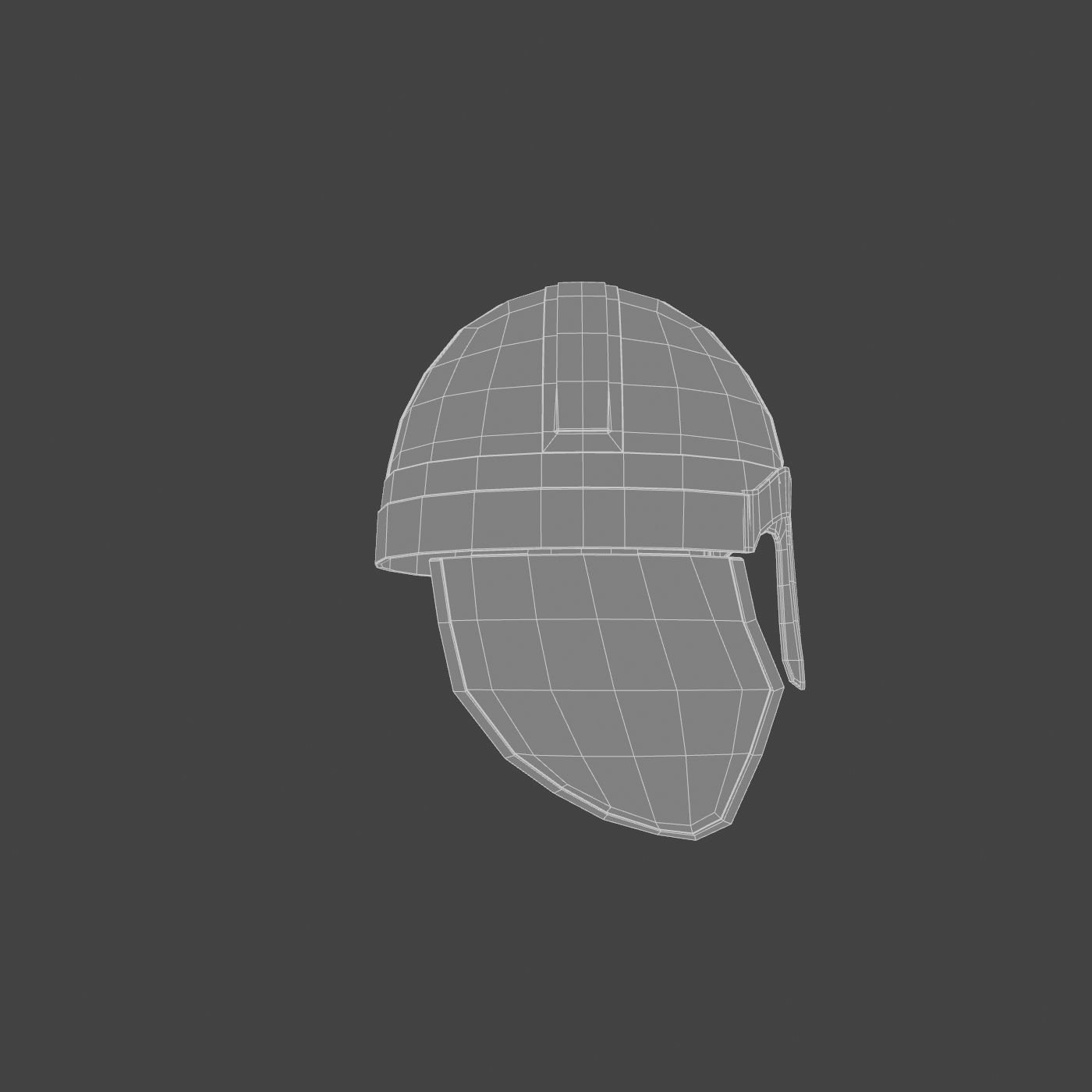Viking helmet Low-poly 3D model_21