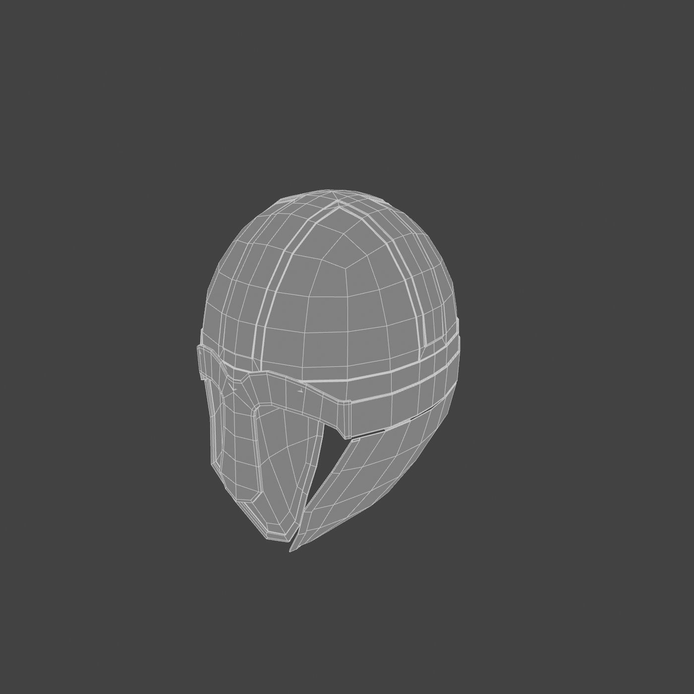 Viking helmet Low-poly 3D model_24