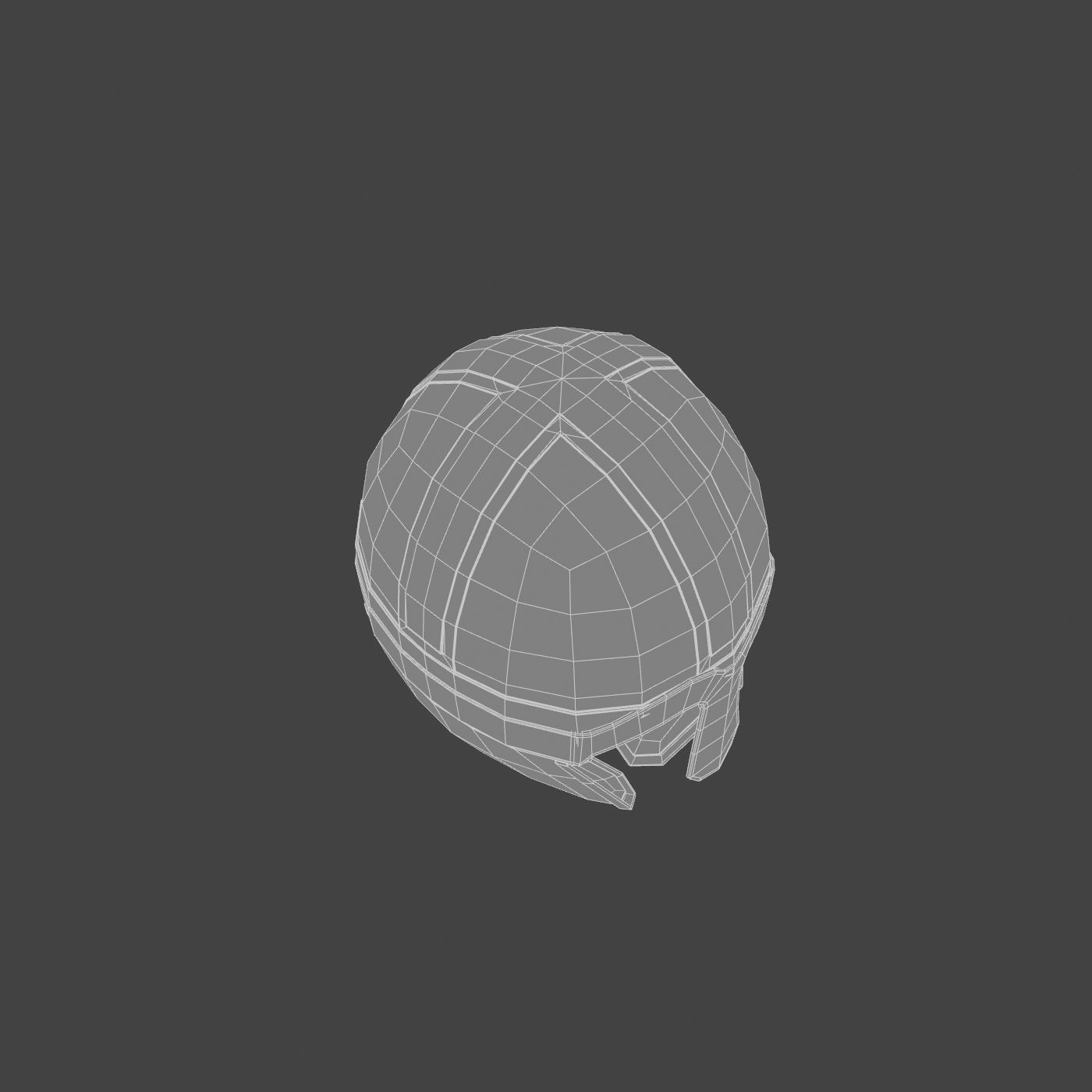 Viking helmet Low-poly 3D model_28