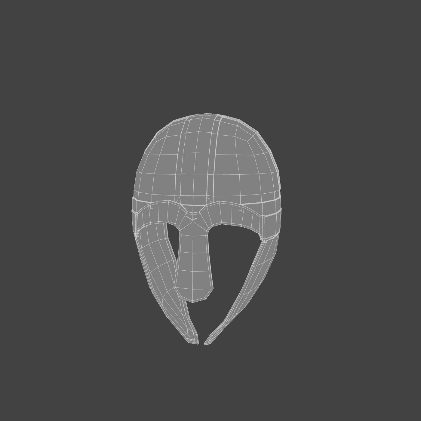 Viking helmet Low-poly 3D model_25