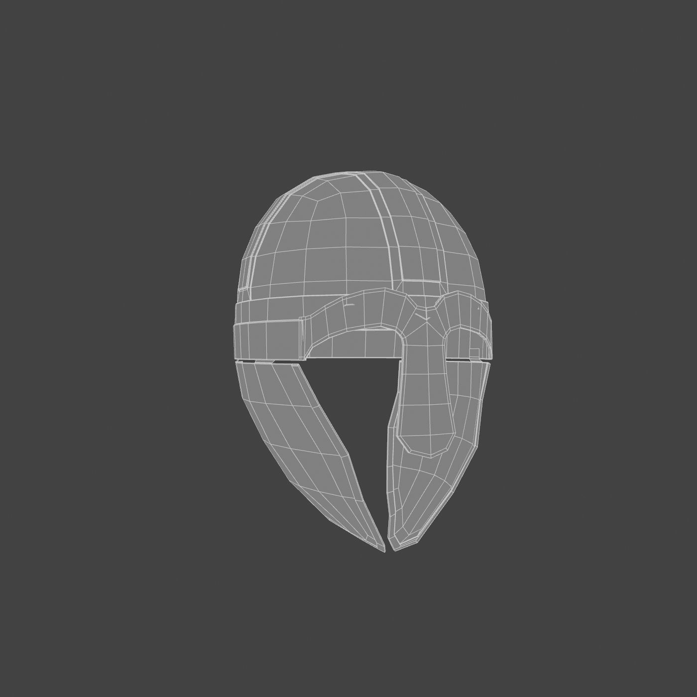 Viking helmet Low-poly 3D model_19