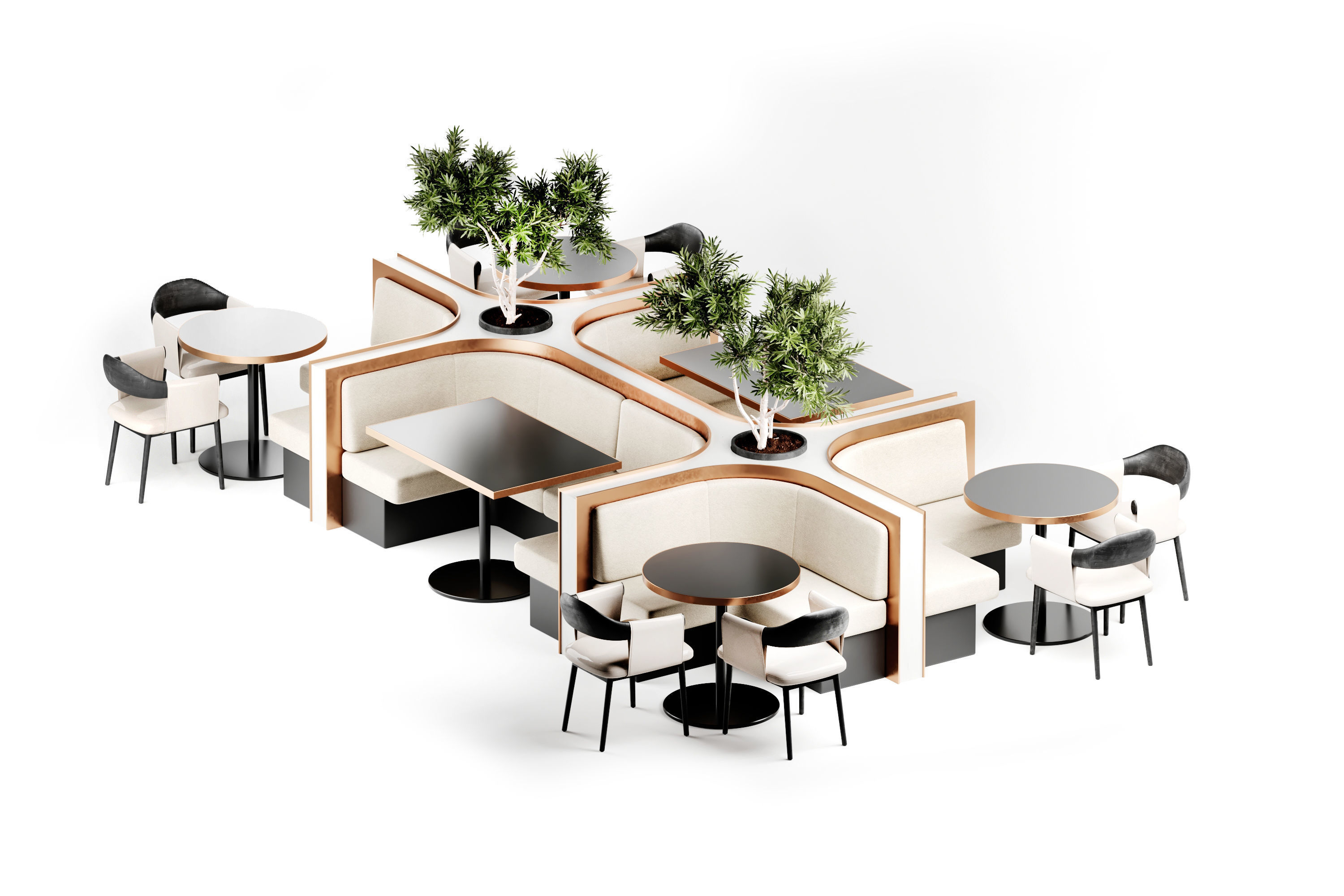 Cafe Setup 3D model_1