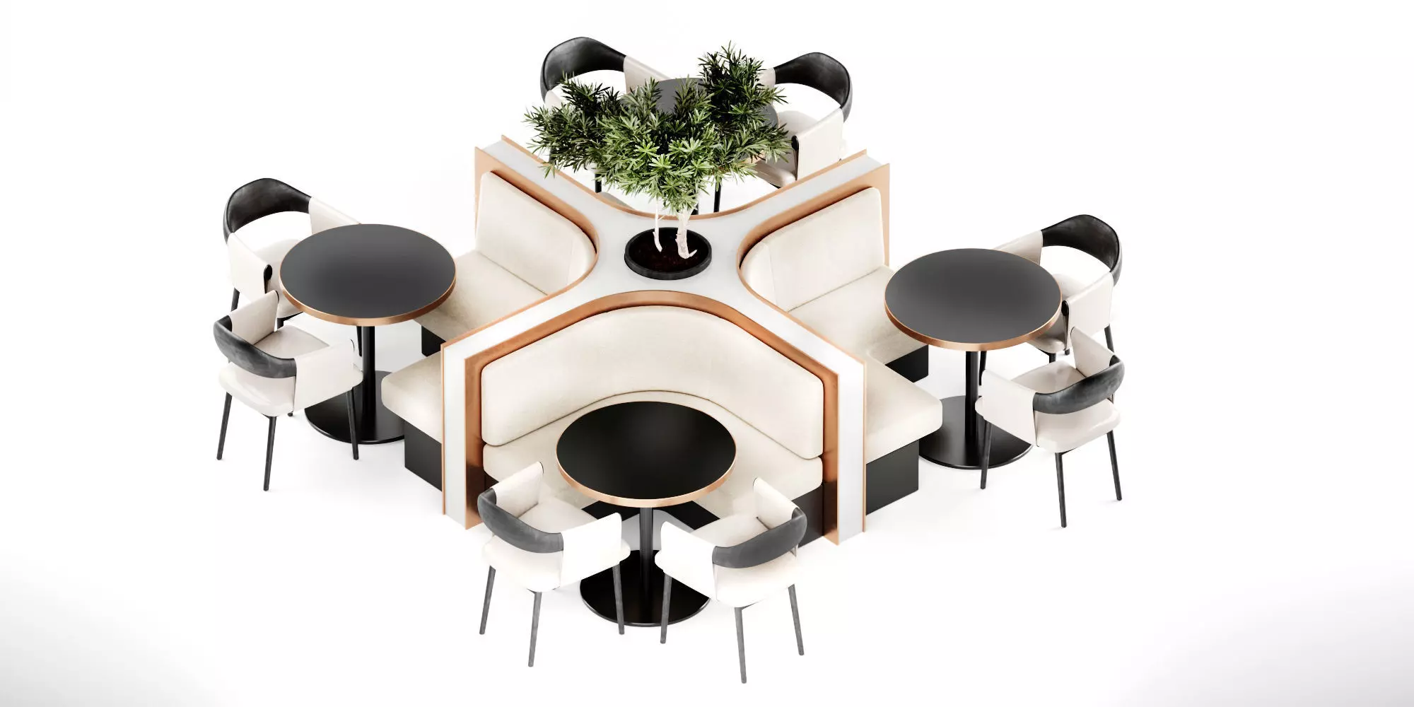 Cafe Setup 3D model_0