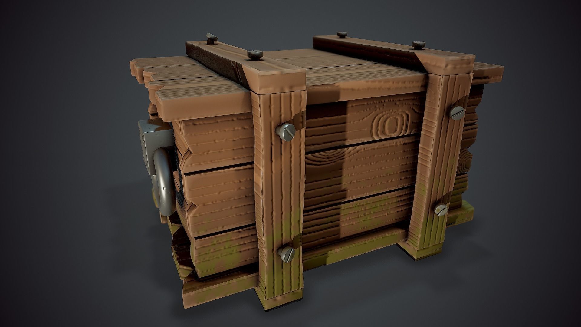 Stylized Crate - Tutorial Included Low-poly 3D model_7