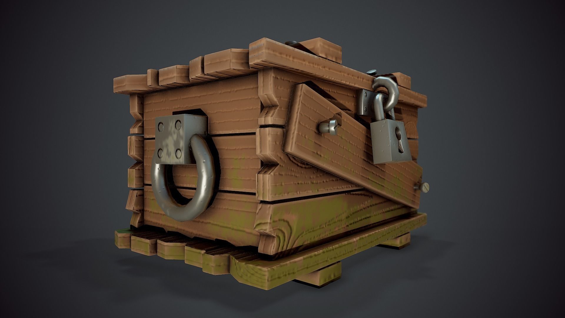 Stylized Crate - Tutorial Included Low-poly 3D model_5