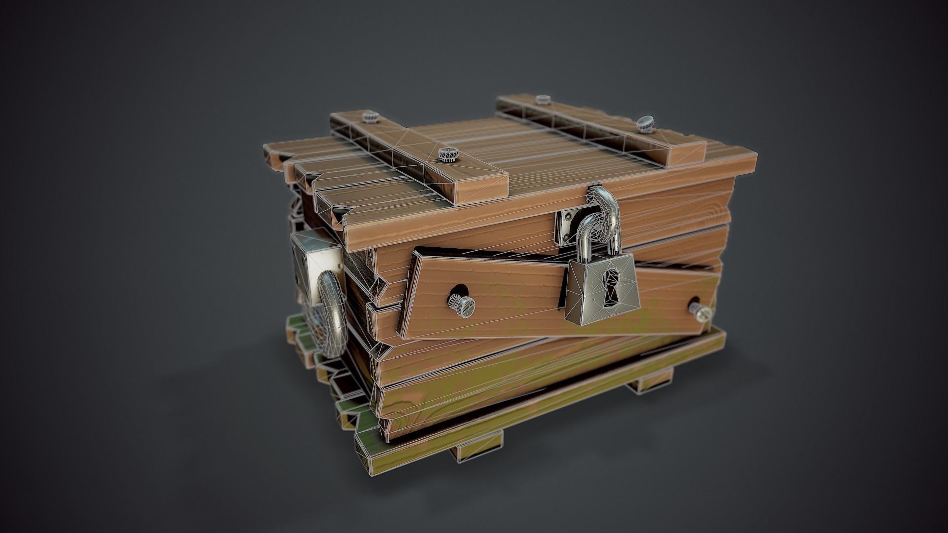 Stylized Crate - Tutorial Included Low-poly 3D model_2
