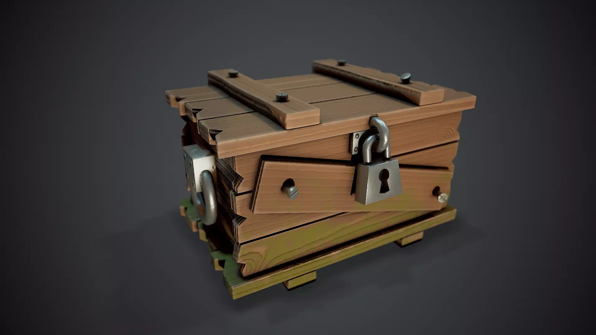 Stylized Crate - Tutorial Included Low-poly 3D model_0