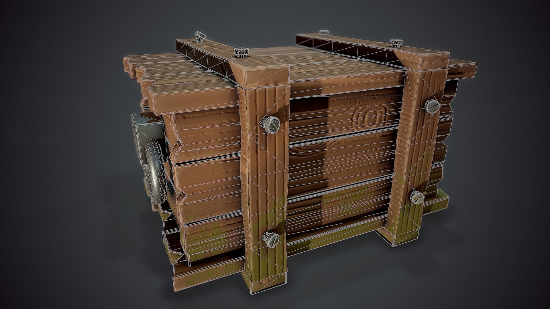 Stylized Crate - Tutorial Included Low-poly 3D model_8
