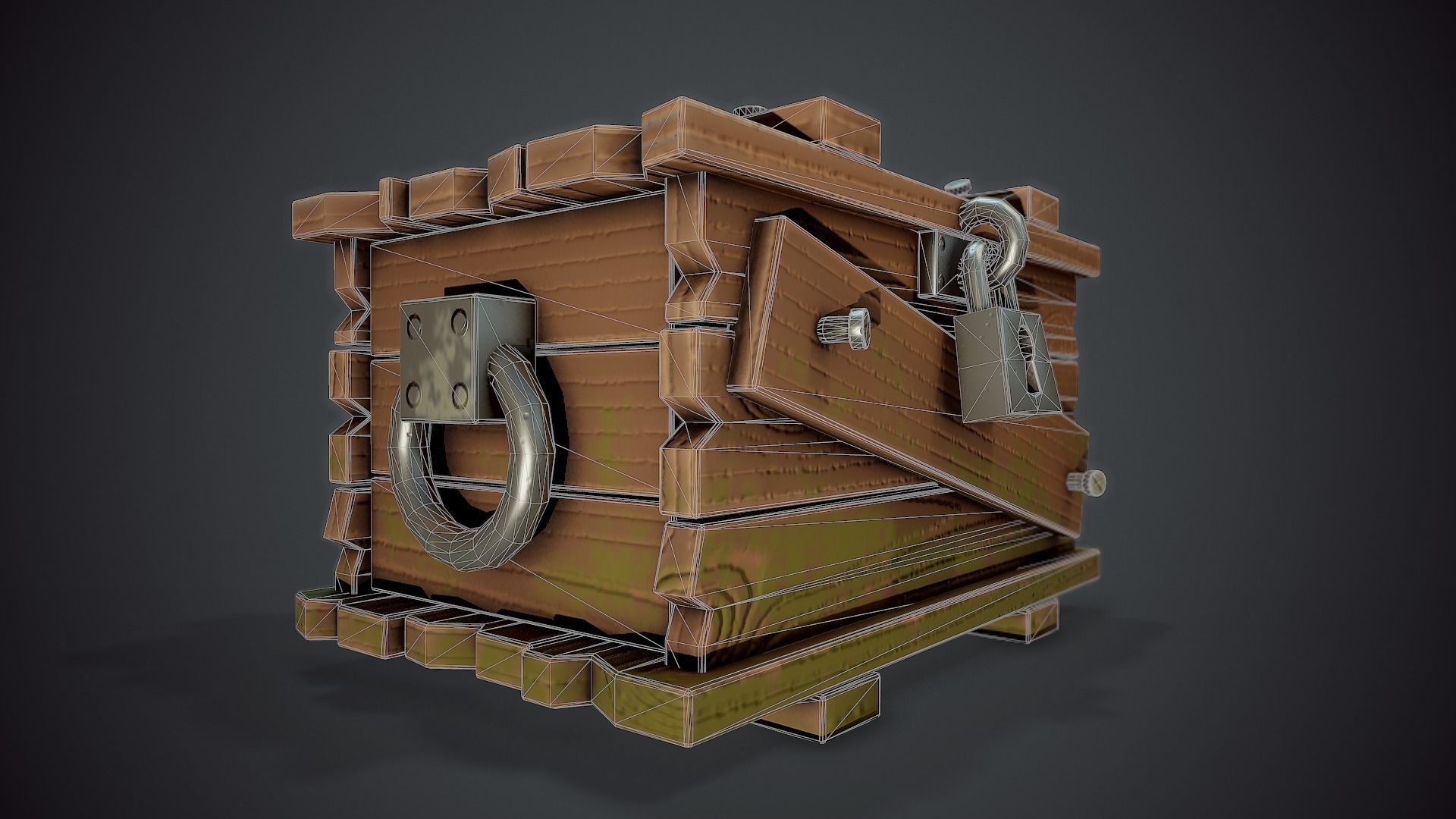 Stylized Crate - Tutorial Included Low-poly 3D model_6